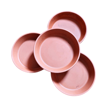 Terrakotta ruukun aluslautanen 4 kpl