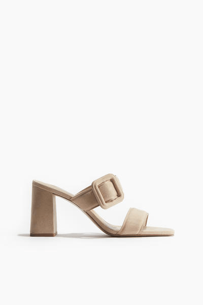 Buckle heel sandals