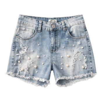 Pearl denim shorts