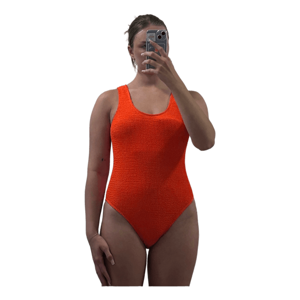 Orange textured swimsuit