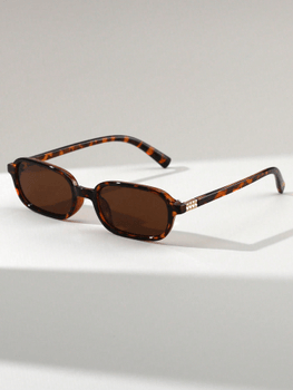 Rectangular small frame glasses