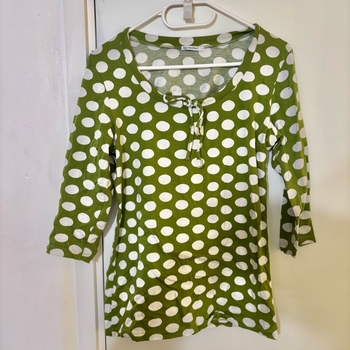 Marimekko Vihreä valkoinen pusero