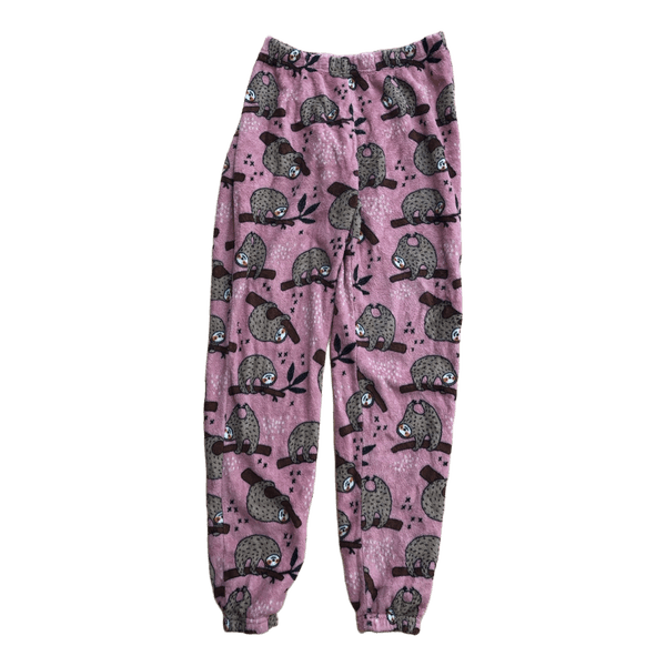 Lyserøde pyjamasbukser med dovendyr