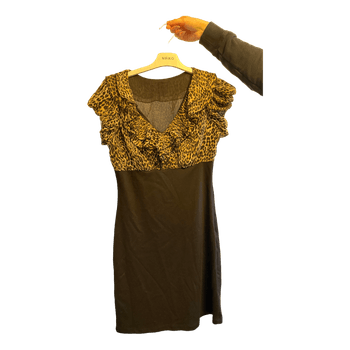 Leopard print mini dress