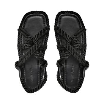 Black rope sandals