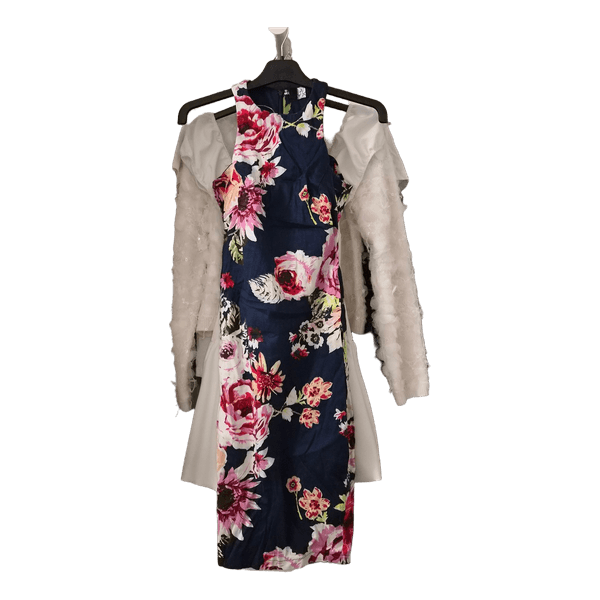 Floral print sleeveless dress