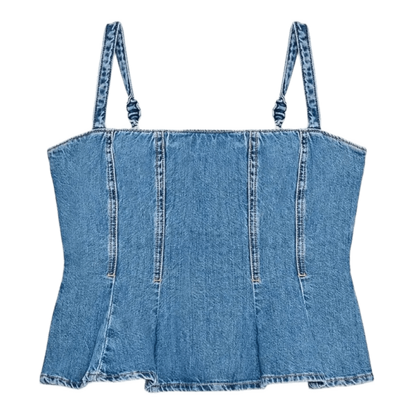 Blue denim top