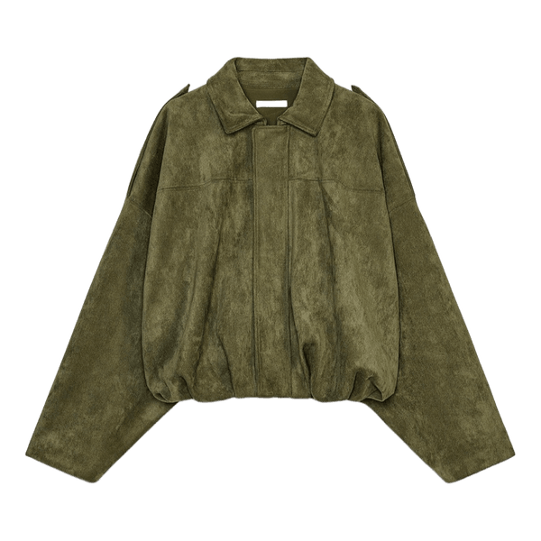 Bomber jacket suede-effect
