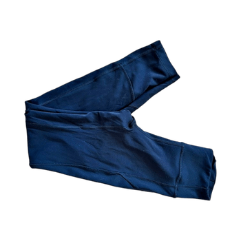 Blue high-waist leggings