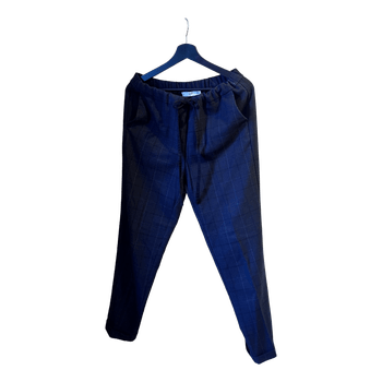 Mango Navy plaid trousers