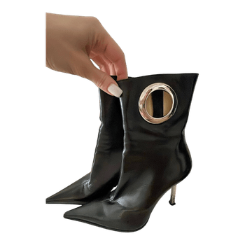Black grommet ankle boots - Gianmarco Lorenzi