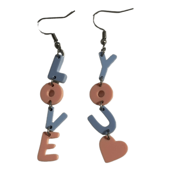 Love you drop earrings