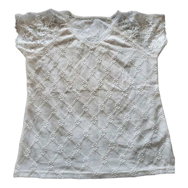 Valge pitsiline top
