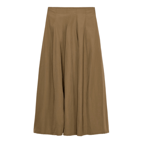 Beige midinederdel i nylon