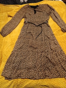 Leopard print midi dress