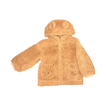 Beige fleece toddler hoodie