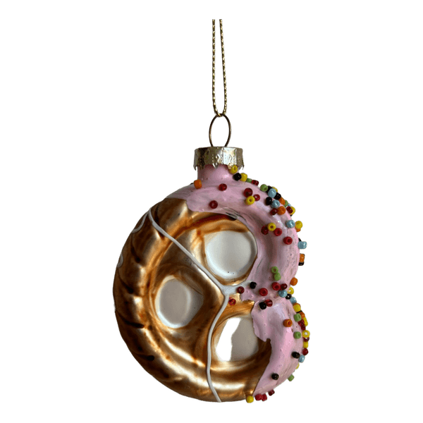 Pretzel glass Christmas ornament