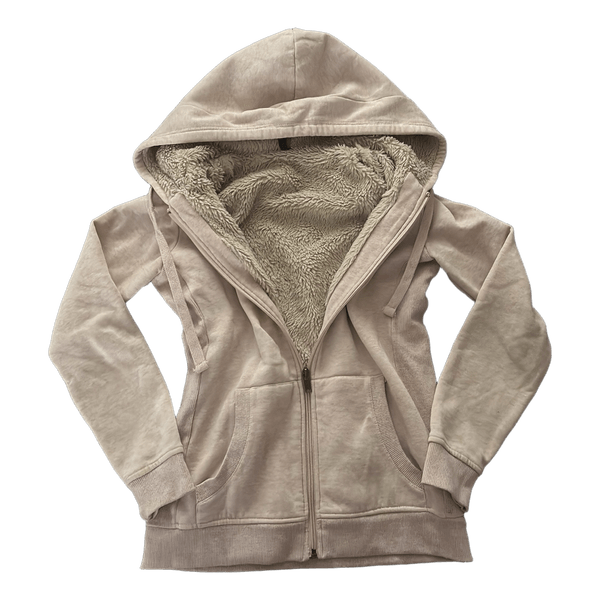 Light pink zip-up hoodie