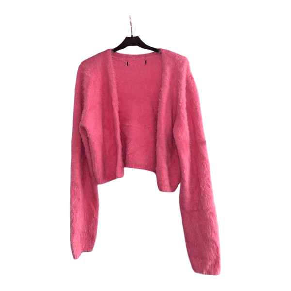 Pink fuzzy cardigan