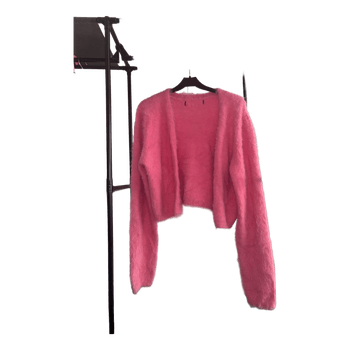 Pink fuzzy cardigan