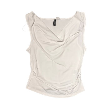 Draped sleeveless top