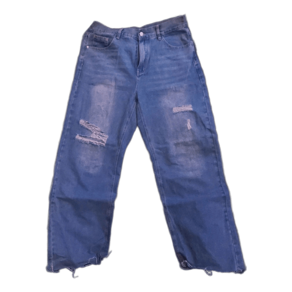 Blue distressed jeans