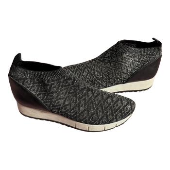 Black glitter sock sneakers