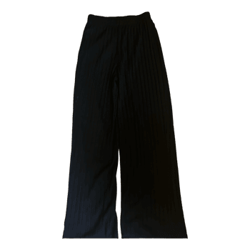 Black wide leg trousers