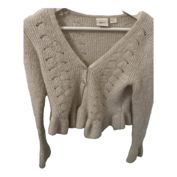 Beige strikket cardigan