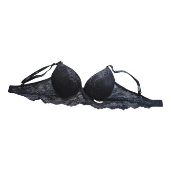 Grey/blue lace bra