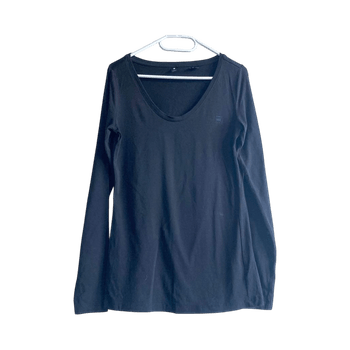 G-Star RAW Black Long Sleeve T-Shirt Size L | Minimalist Basic