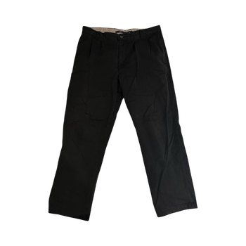Black straight trousers