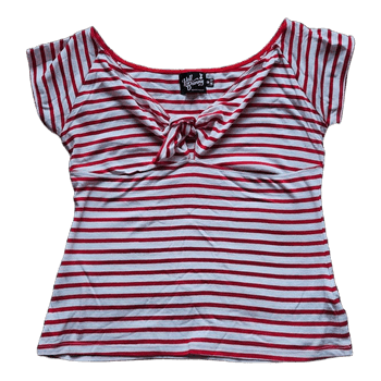 Hell Bunny Striped pinup top