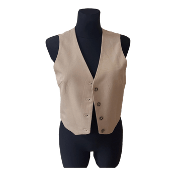 Beige tailored vest