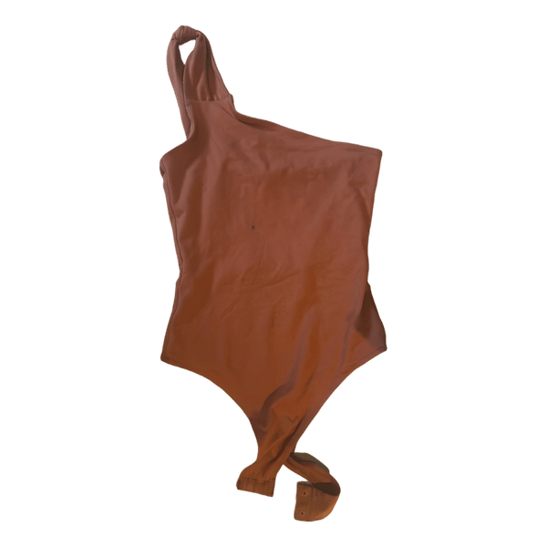 Coral one-shoulder bodysuit