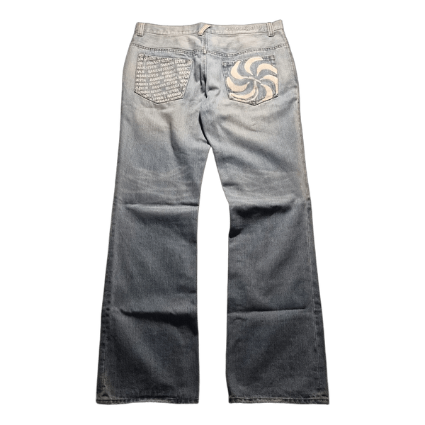 RARE 2000s Japanese brand "Banana Eleven" whiskered denim jeans