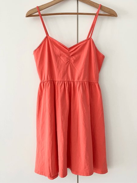 Coral sleeveless dress