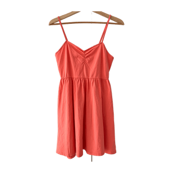 Coral sleeveless dress