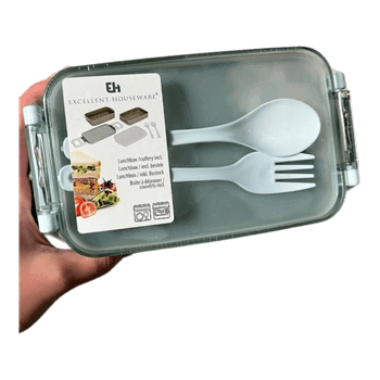 Vihreä lounasrasia aterimilla