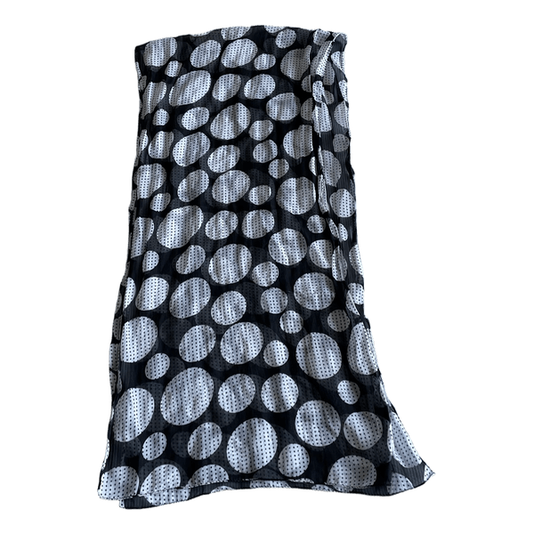 Black and white polka dot scarf