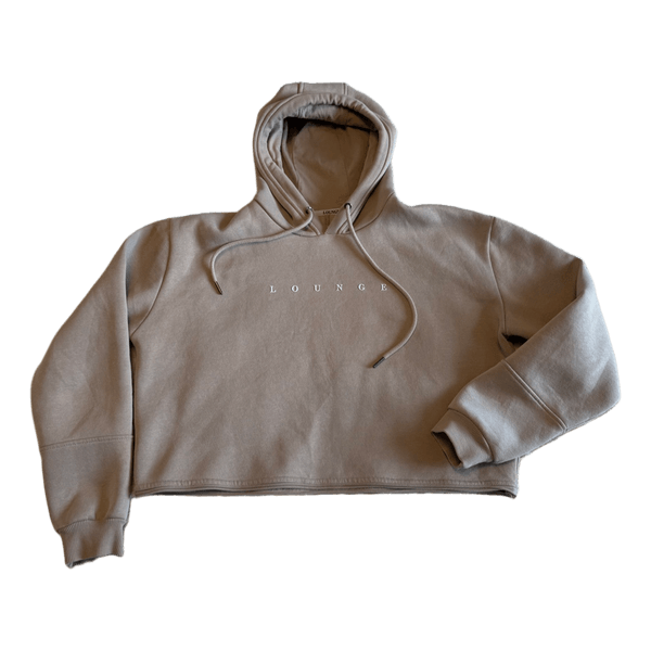 Beige cropped lounge hoodie