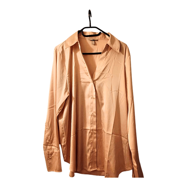 Apricot satin shirt