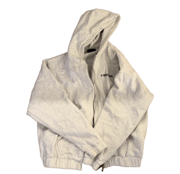 Grå WRSTBHVR zip hoodie