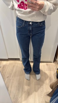 Blue straight leg jeans