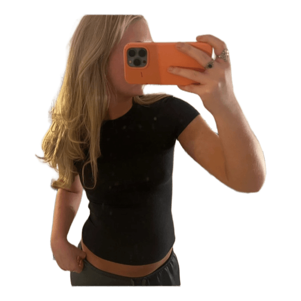 Mørkegrå stram t shirt
