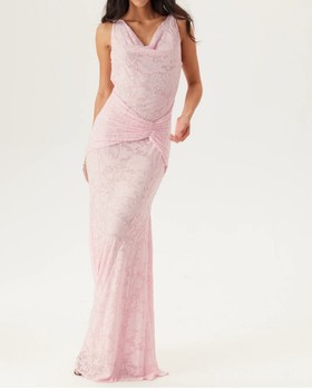 Deep Waterfall Mermaid Gown