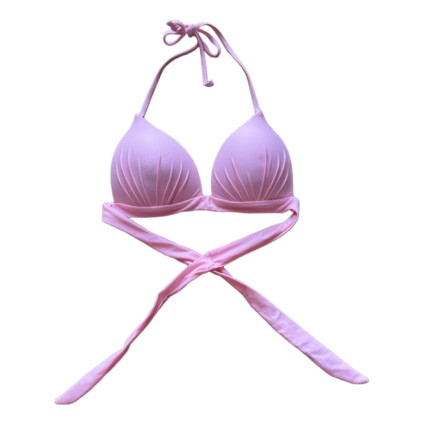 Pink bikini top