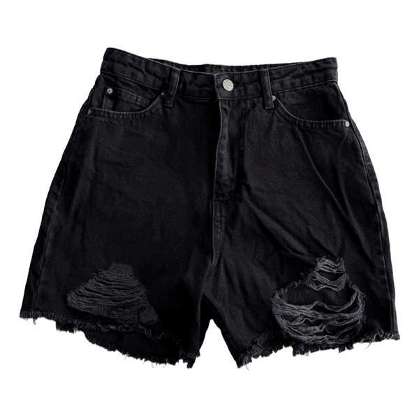 Trendyol mustad denim lühikesed püksid