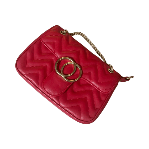 Red shoulder bag