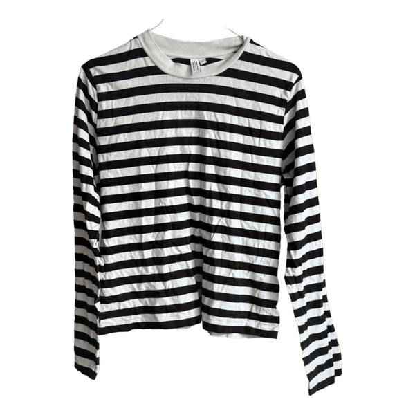 Stribet langærmet t-shirt